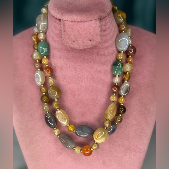 Vintage Beggar Multi-Stone Necklace 1970’s - Picture 2 of 2